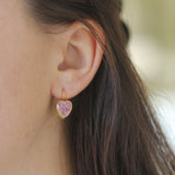 Stephanie Albertson Pink Tourmaline Heart Earrings