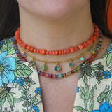 Stephanie Albertson Italian Coral Bead Necklace