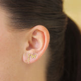 Sydney Evan 14K Yellow Gold Tiny Pure Butterfly Stud Earrings