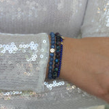 Sydney Evan 14K Yellow Gold Happy Face Kyanite Beaded Bracelet