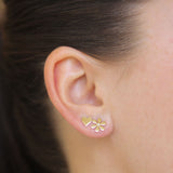 Sydney Evan 14K Yellow Gold Tiny Pure Heart Stud Earrings