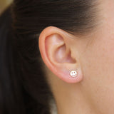 Sydney Evan 14K Yellow Gold Pure Happy Face Stud Earrings