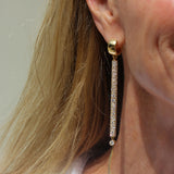 Ondyn 18K Yellow Gold 7.38ctw Diamond Magic Wand Earrings