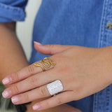 Marika Desert Gold Diamond Snake Ring