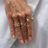 Nanis 18K Yellow Gold Aquamarine Anice Boules Bubble Ring