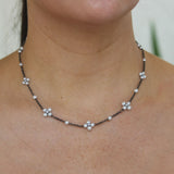 Paul Morelli 18K White Gold Pearl & Diamond Sequence Necklace