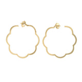 Signed by Chanel Camelia Hoop Earrings - Be On Park