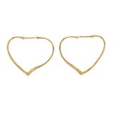 Signed by Elsa Peretti For Tiffany & Co Open Heart Hoop Earrings - Be On Park