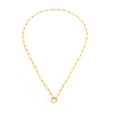 Jenna Blake Charm Chain Necklace with Diamond Clasp