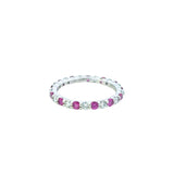 JB Star Alternating Diamond and Pink Sapphire Ring