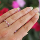 JB Star Alternating Diamond and Pink Sapphire Ring