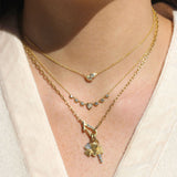 Jade Trau Mini Catherine Key Charm with diamonds