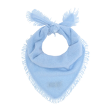 Jumper 1234 Cashmere Distressed Triangle Scarf in Pale Blue