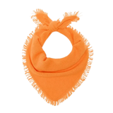 Jumper 1234 Cashmere Distressed Triangle Scarf in Sunshine Orange