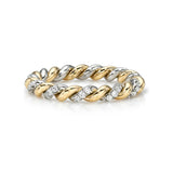 Single Stone Lara Large Two Tone Twisted Ring
