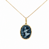 Be X Lauren Libra Cameo Diamond Pendant Necklace