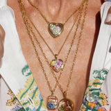 Loquet 18k Yellow Gold and Sapphire Rainbow Charm - Be On Park