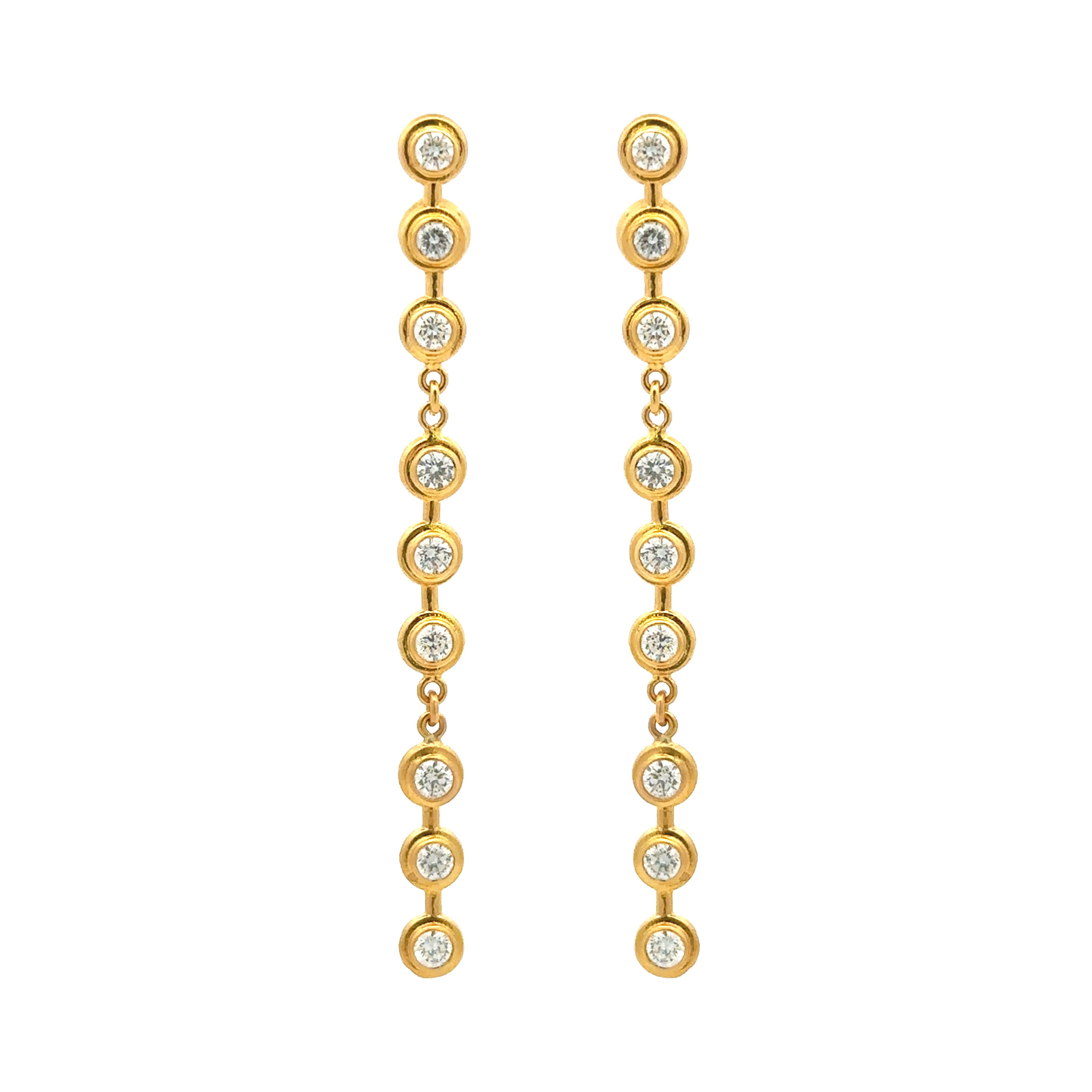 Gurhan Long Drop Earrings with Diamond - Be On Park