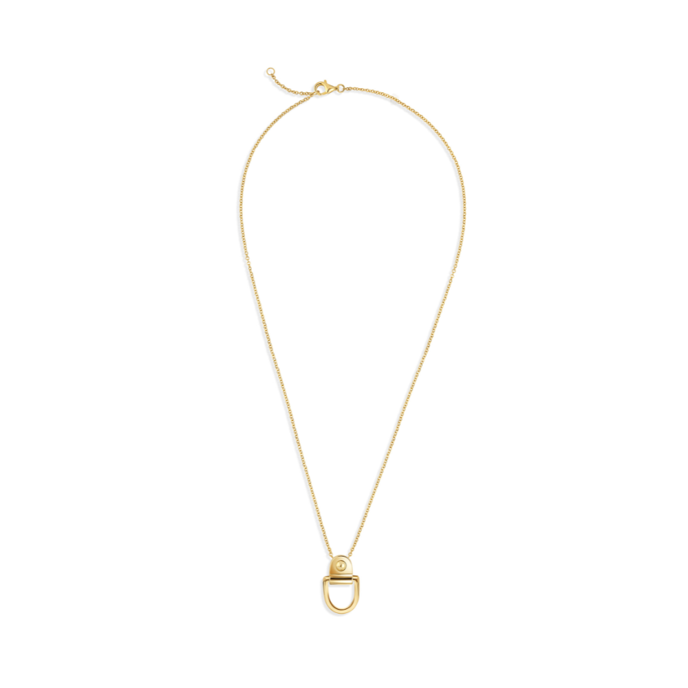 STATEMENT Yellow Gold Rivet M Necklace - Be On Park