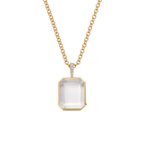 Loquet Baguette Locket on Rolo Chain