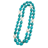 Gurhan Turquoise & Diamond Beaded Necklace