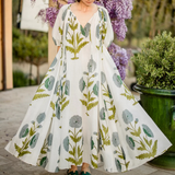 Maison Marigold Malta Maxi Dress Blue/Green Flower