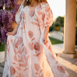 Maison Marigold Malta Maxi Dress Pink Flower