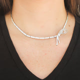Kwiat Diamond Bow Line Necklace