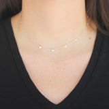 Kwiat Sunburst Heart Shaped Diamond Station Necklace