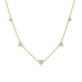 Kwiat Sunburst Heart-Shaped Diamond Station Necklace