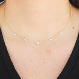 Kwiat Sunburst Heart-Shaped Diamond Station Necklace