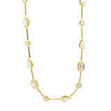 Kwiat Bezel Set Mixed Diamond Necklace