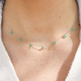 Graziela Floating Emerald Necklace