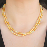 Gurhan One-of-a-kind Ethiopian Bead and Hammered Gold Tube Necklace