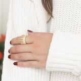 Zydo Stretch Bar Ring with Halfway Diamonds