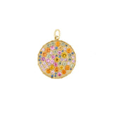 Sethi Couture Confetti Rainbow Sapphire Lare Disc Pendant LARGE DISC PENDANT - 4.00CT 24MM