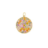 Sethi Couture Confetti Rainbow Sapphire Lare Disc Pendant LARGE DISC PENDANT - 4.00CT 24MM