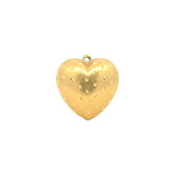 Vintage Reversible Yellow & Rose Gold Puffy Heart Charm
