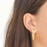 Roberto Coin Small Square Gold Hoop Earrings