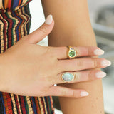 Lauren K Boulder Opal Sprinkle Ring with Pink Sapphire and Diamond