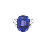 Vintage Tanzanite and Diamond Ring