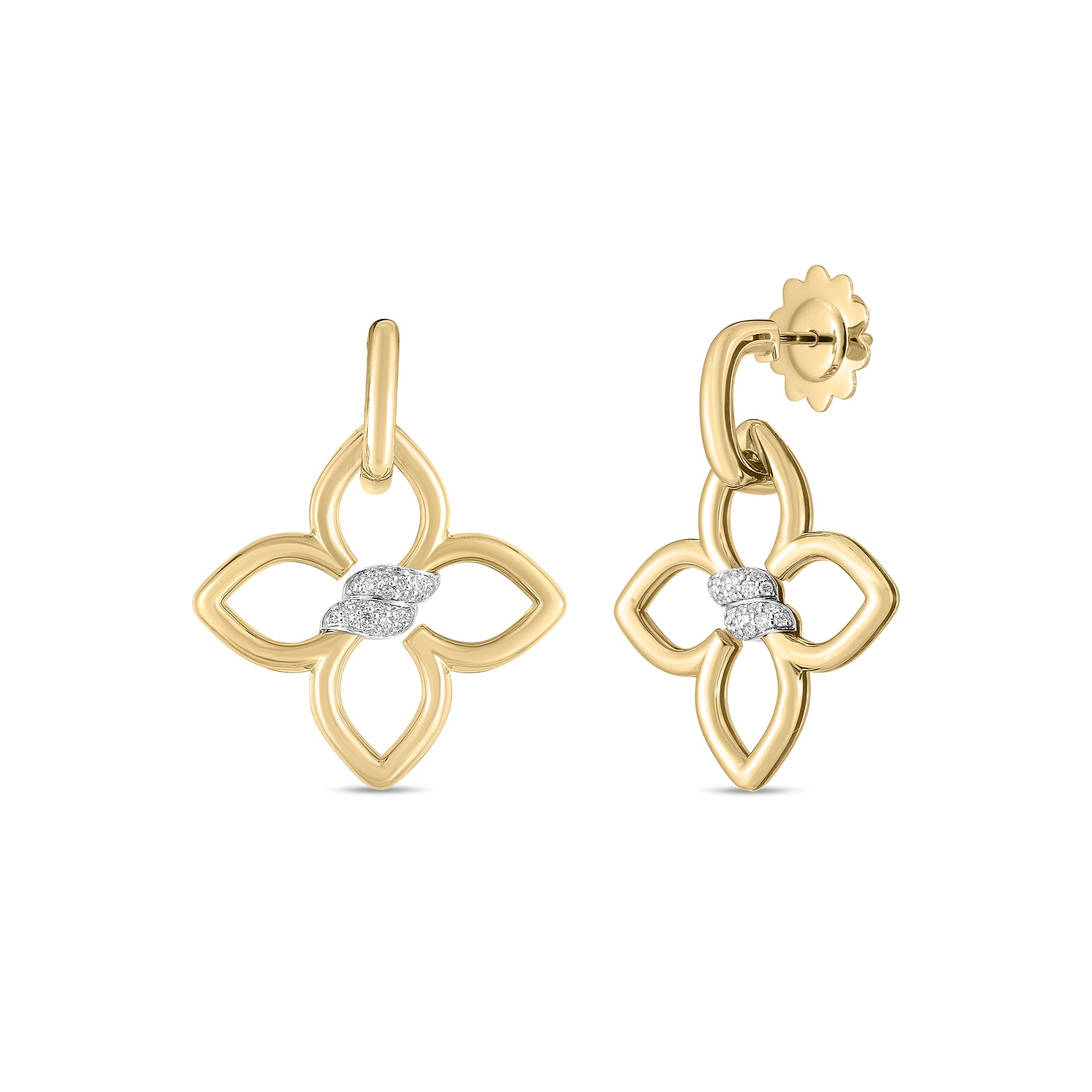 Roberto Coin Cialoma Diamond Flower Earrings - Be On Park