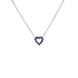 Roberto Coin Reversible Blue Sapphire and Diamond Heart Necklace