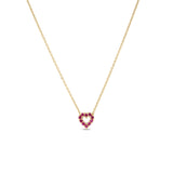 Roberto Coin Reversible Ruby and Diamond Heart Necklace