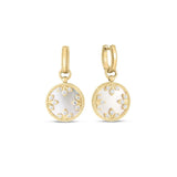 Roberto Coin Diamond and Mother Of Pearl Venetian Medallion Earrings