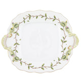 Herend Rothschild Garden Square Cake Plate with Handles