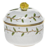 Herend Rothschild Garden Covered Sugar Dish with Rose