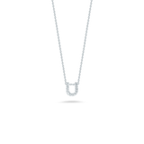 Roberto Coin 16-18" love letter diamond "U" necklace, additional letters available