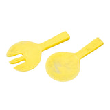 Nashi Home Short Handle Servers - Yellow Swirl