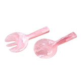 Nashi Home Short Handle Servers - Pink Swirl